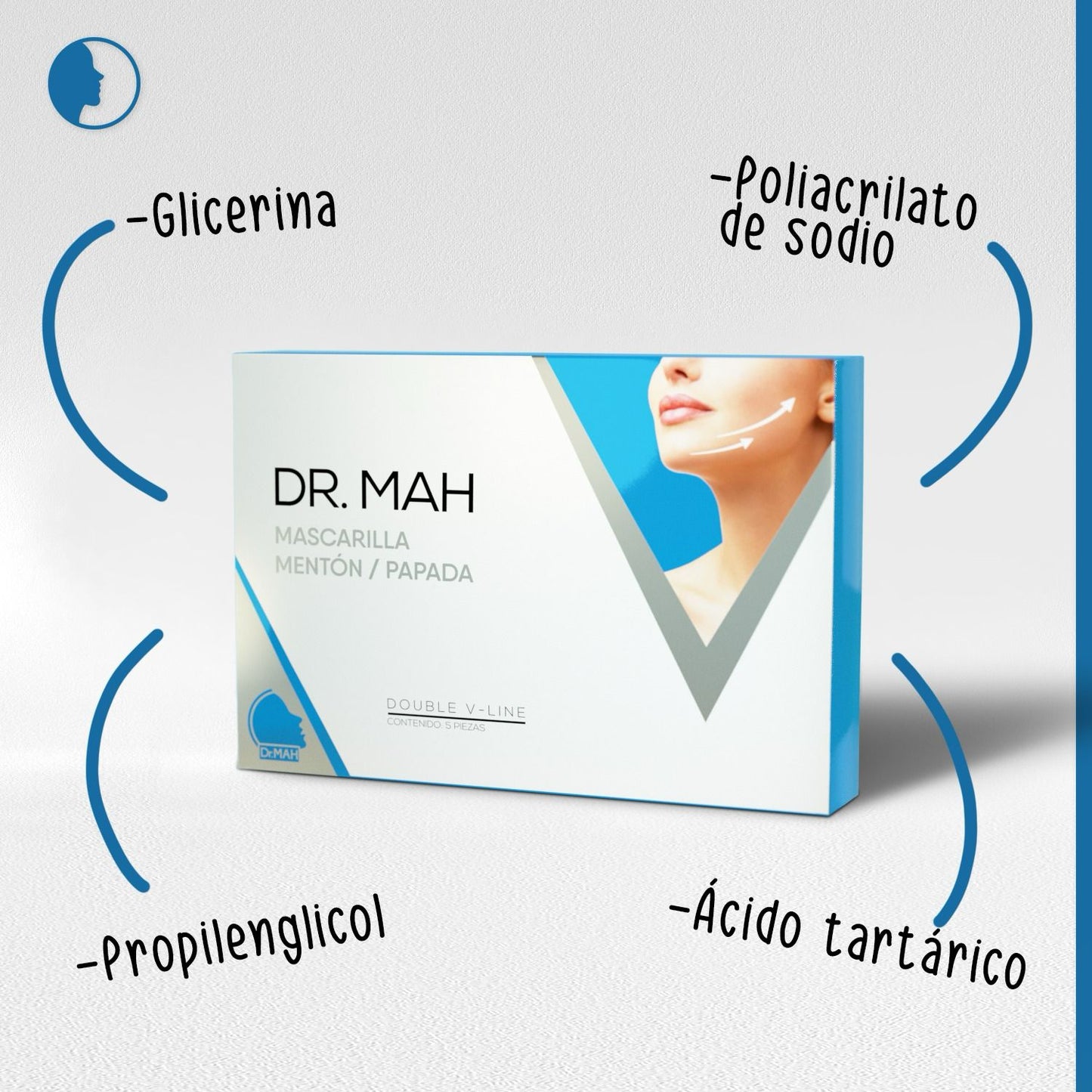 Mascarilla Menton/Papada/. Doble Chin Mask